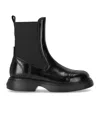 Ganni Womens Patent Faux Leather Black Pull On Chelsea Boots Uk7 In Black