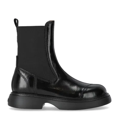 GANNI GANNI BLACK NAPLACK MID CHELSEA BOOT