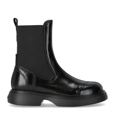 GANNI BLACK NAPLACK MID CHELSEA BOOT