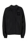 Ganni Nylon Blouson Jacket In Black