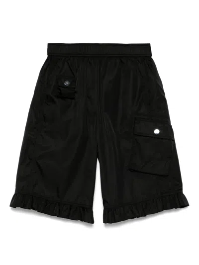 GANNI BLACK NYLON SHORTS