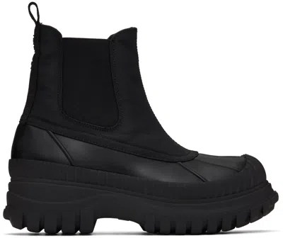 Ganni Black Outdoor Chelsea Boots In 099 Black