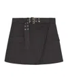 Ganni Black Pinstripe Mini Skirt