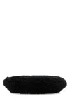 Ganni Black Polyester Beret In Black