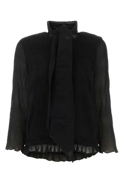 Ganni Black Polyester Blouse