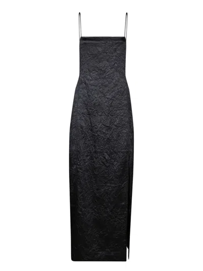 GANNI GANNI BLACK POLYESTER/ELASTANE BLEND DRESS