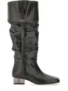 Ganni Black Polyurethane Boots In Black