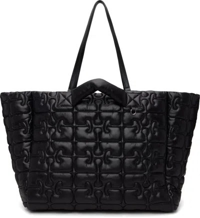Ganni Black Quilted Re-tech Xxl Tote