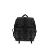 Ganni Quilted Backpack With Buckle Closure And Adjustable Straps In Black