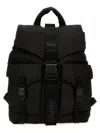 Ganni Black Recycled Polyester Backpack In Black