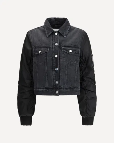 Ganni Black Rigid Denim Jacket
