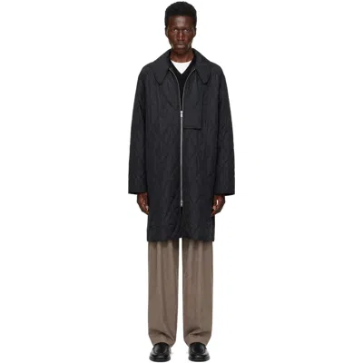 Ganni Black Ripstop Quilt Coat