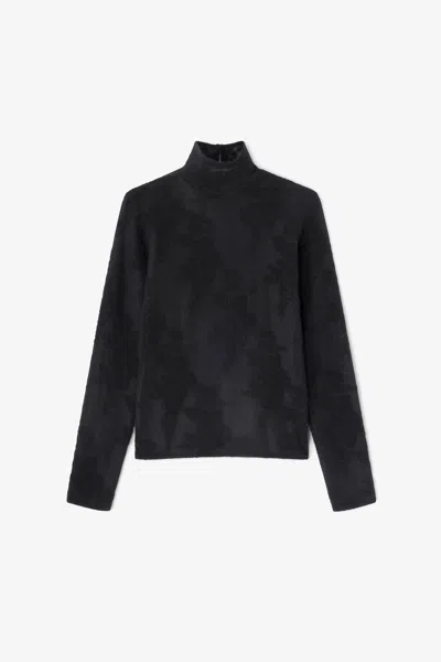 Ganni Black Sheer Turtleneck