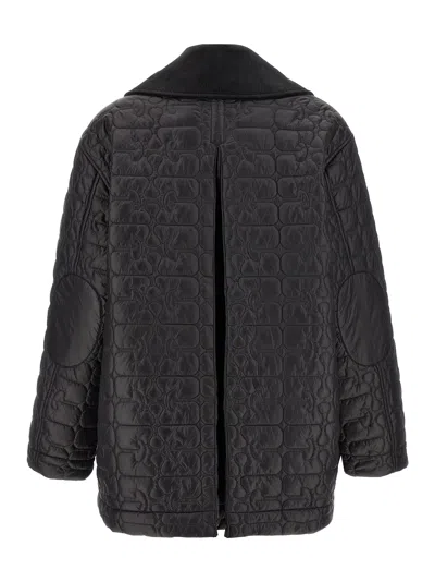 Ganni 'black Shiny Quilt Midi' Jacket