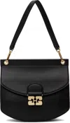 Ganni Small Shoulder Bag With Adjustable Strap And Gold-tone Hardware In 099 Black