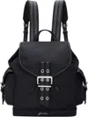 Ganni Magnetic Pockets Flap Backpack Handle In Black