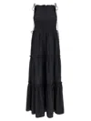 Ganni 'tie Drawstring Smocked Tiered Sleeveless Skirt'