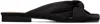 Ganni Black Soft Knot Flat Mules In 099 Black