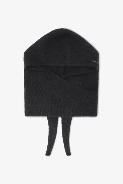 Ganni Black Soft Wool Balaclava
