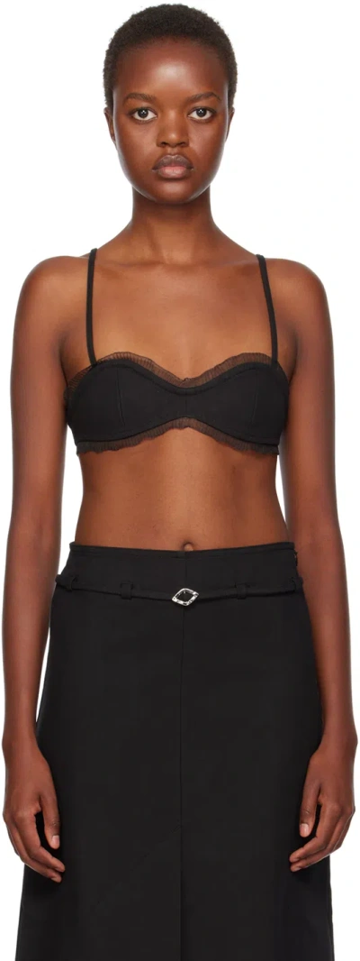 Ganni Woman Top Black Size 6 Organic Cotton