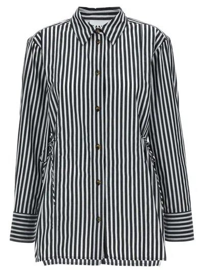 GANNI BLACK STRIPE SHIRT