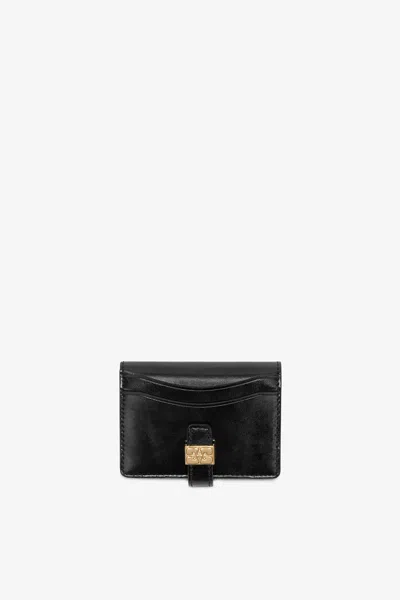 Ganni Black Sue Slim Card Holder In