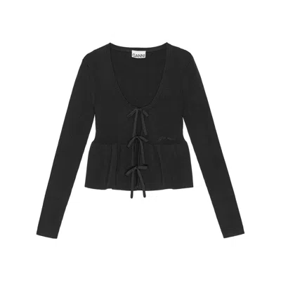 GANNI BLACK SWEATERS