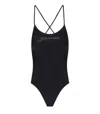Ganni One-piece Swimsuit With Logo