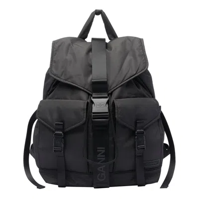 Ganni Black Tech Backpack