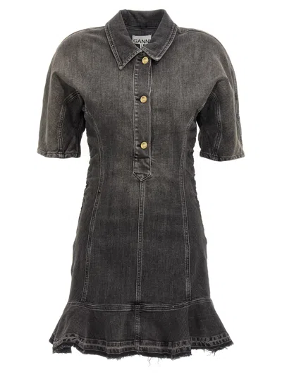 GANNI WOMEN BLACK TINT EDGE DRESS, XS LUXURY DRESSES FOR WOMEN DARVEYS