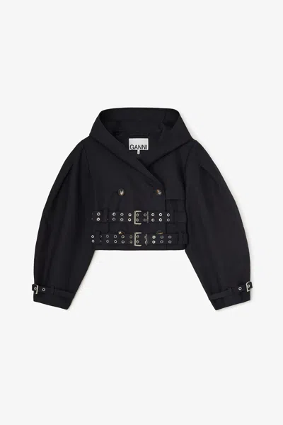 Ganni Black Trench Jacket