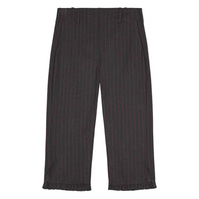 GANNI GANNI BLACK TROUSERS - CROPPED TROUSERS WOMEN