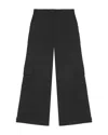Ganni Black Twill Suiting Cargo Pants In Black