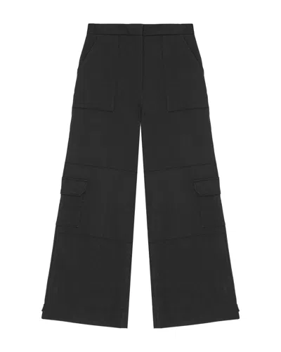 Ganni Black Twill Suiting Cargo Pants