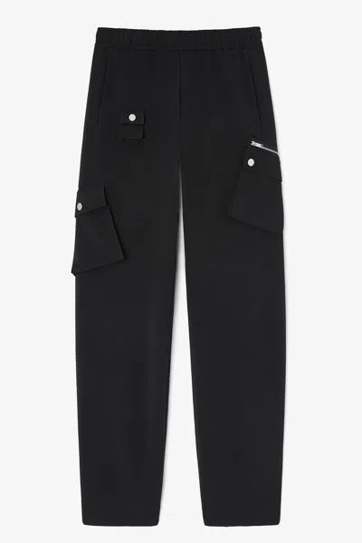 Ganni Twill Suiting Trousers In Black