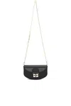 Ganni Black Wallet On Chain With Butterfly Clasp