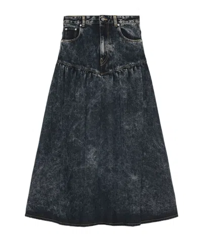 GANNI GANNI WASHED DENIM SKIRT