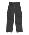 Ganni Women Organic Cotton Cargo Trousers In Black