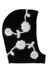Ganni Black Wool Blend Balaclava In Black