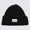 Ganni Hats Blacks And Greys In Black