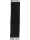 Ganni Women Scarf With Logo In Black