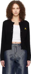 Ganni ブラック ウールミックス カーディガン In Black