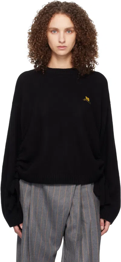Ganni Black Wool Mix Sweater