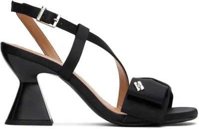 Ganni Black Big Bow High Heeled Sandals