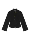 Ganni Technical Twill Blazer For In Black