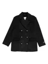 Ganni Double Breasted Blazer In Black