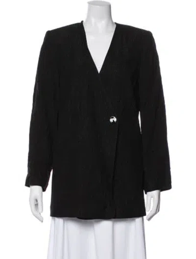 Pre-owned Ganni Blazer In Black