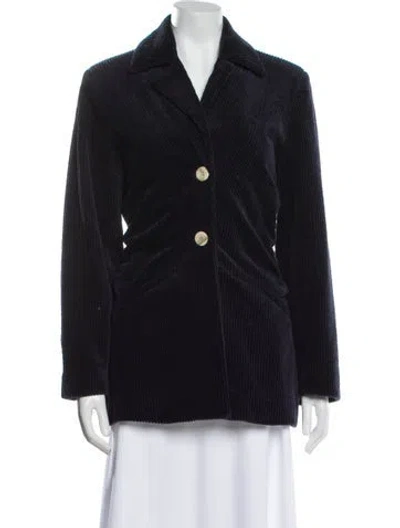 Pre-owned Ganni Blazer In Blue