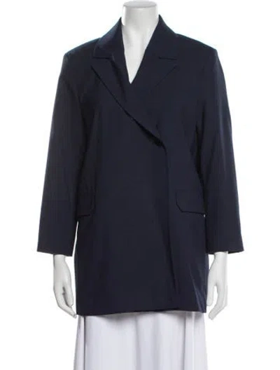 Pre-owned Ganni Blazer In Blue