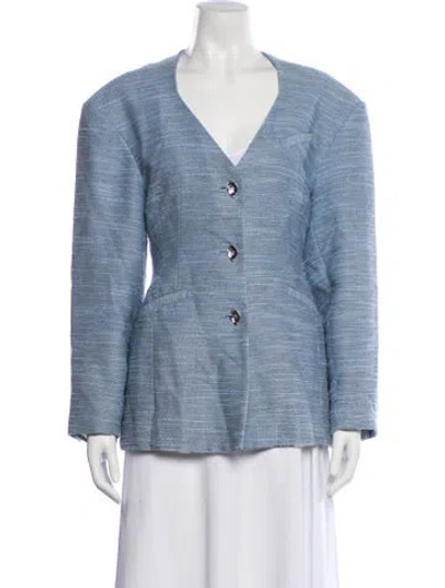 Pre-owned Ganni Blazer In Blue